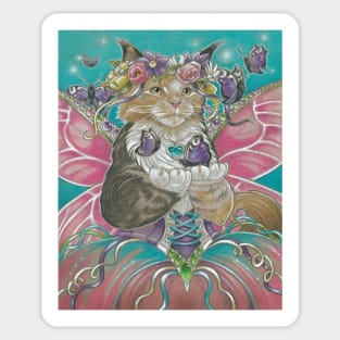 Fairy Cat with Butterflies Sticker